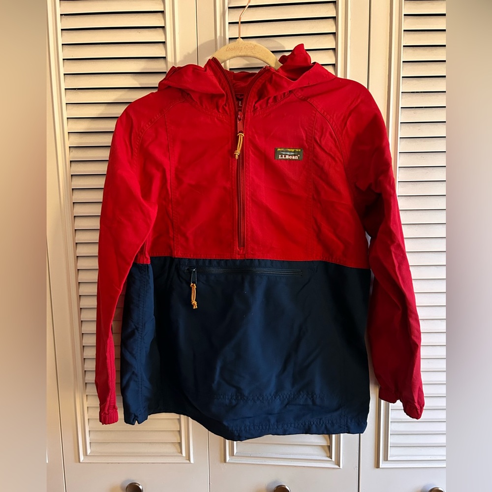 Boys LLBean pullover windbreaker shirt size 14/16